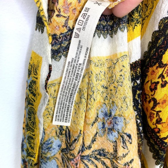 FREE PEOPLE Stevie Yellow Lace Trimmed Maxi Dress Sz XS - Picture 12 of 12